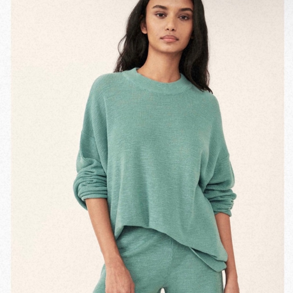 Free People Green Crew Neck Sweater